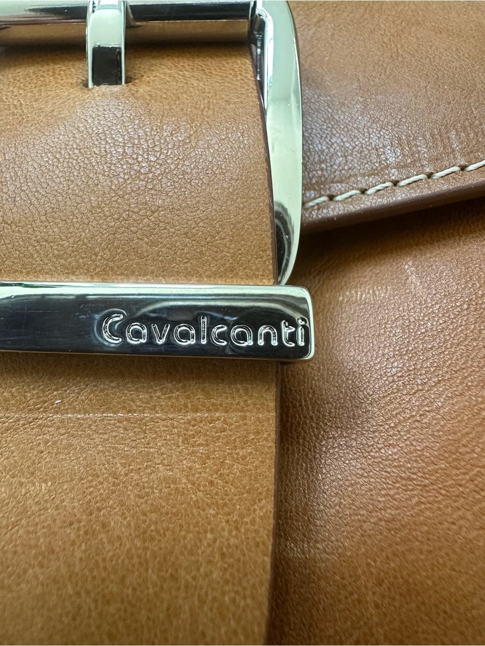 Cavalcanti Cognac Leather Shoulder Bag